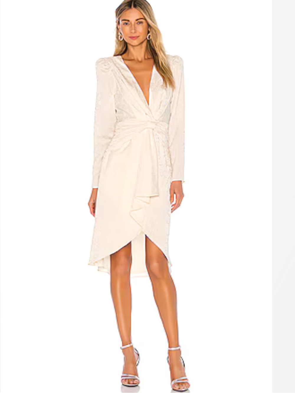 LPA Katya Champagne Midi Dress with bow